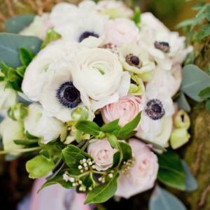 Anemones in wedding bridal flowers