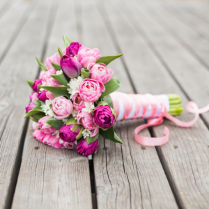 tulips in wedding bridal flowers